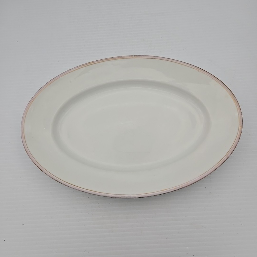 Antique Wlite Works Limoges Oval 11"‎ Serving Platter Plate